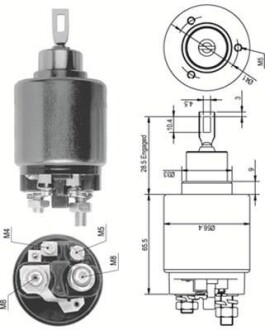 Тяговое реле, стартер - MAGNETI MARELLI 940113050124