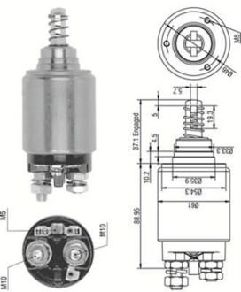 Тяговое реле, стартер - MAGNETI MARELLI 940113050252