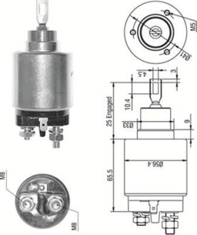 Тяговое реле, стартер - MAGNETI MARELLI 940113050273