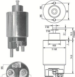 Тяговое реле, стартер - MAGNETI MARELLI 940113050354