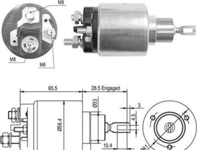 Тяговое реле, стартер - MAGNETI MARELLI 940113050428