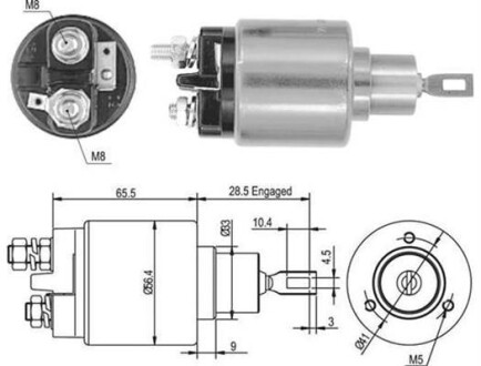 Тяговое реле, стартер - (068911287F, 02B911287, 068911287E) MAGNETI MARELLI 940113050435