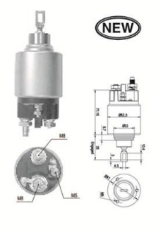 Тяговое реле, стартер - MAGNETI MARELLI 940113050554