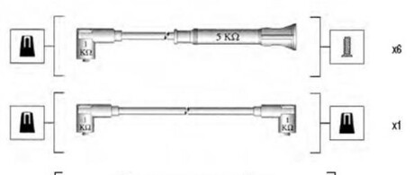 Комплект проводов зажигания - MAGNETI MARELLI 941075040546