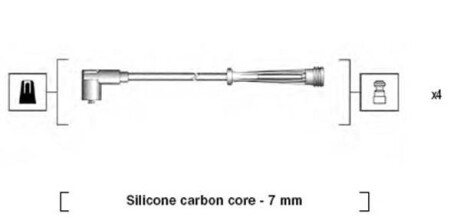 Комплект проводов зажигания - (770273226) MAGNETI MARELLI 941145380735