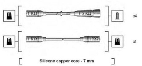 Комплект проводов зажигания - MAGNETI MARELLI 941175140755