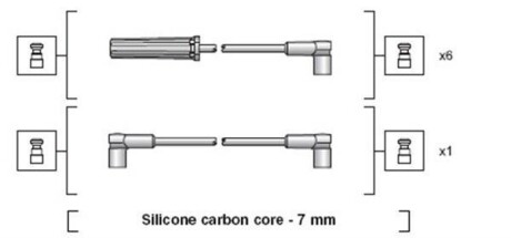 Комплект проводів запалювання CHEVROLET LUMINA, LUMINA APV PONTIAC FIREBIRD, TRANS SPORT 3.1 01.87-09.97 - MAGNETI MARELLI 941318111136
