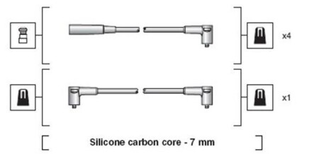 Комплект проводів запалювання TRABANT 1.1, 1.1 TRAMP, 1.1 UNIVERSAL 1.1 05.90-12.91 - MAGNETI MARELLI 941318111198