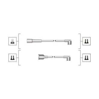 Комплект проводів запалювання FSO POLONEZ I, POLONEZ II, POLONEZ III 1.5/1.6 01.78-03.02 - MAGNETI MARELLI 941319170022
