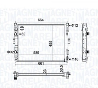 Радіатор охолодження двигуна - MAGNETI MARELLI BM1606