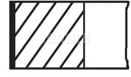 Кільця поршневі MB 87,50 OM615 2,0D/2,2D (Mahle) - Knecht / Mahle 001 92 N2