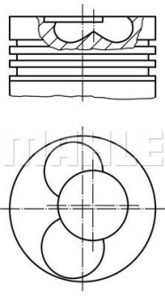 Поршень - Knecht / Mahle 02820 00