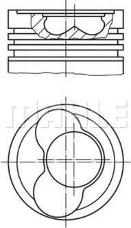 Поршень Audi A3/A4/Skoda Fabia/VW Golf/Touran 1.9tdi 04- (80.01mm /+0.50) (1-2 цил.) - Knecht / Mahle 030 65 02