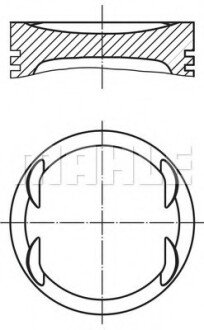 Поршень з кільцями VAG 77,01 1,6i 16V ATN/AUS/AZD (Mahle) - Knecht / Mahle 030 99 02