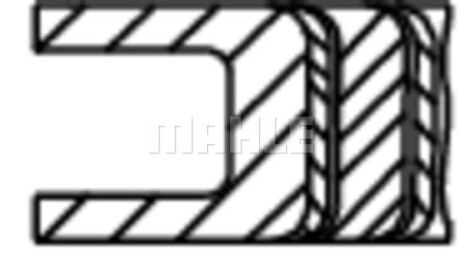 Фото 3 - Кольца поршневые Knecht / Mahle 03186N0