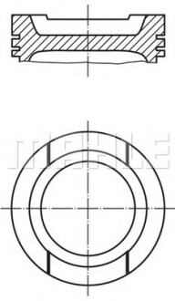 Поршень AUDI A4/ VW Golf 1J1 94-05 (81.5mm/+0,5) - Knecht / Mahle 033 01 01