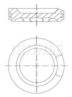 Поршень AUDI A3, A4/VW BORA, GOLF IV 1.8 96- (81.26mm) - Knecht / Mahle 033 04 01