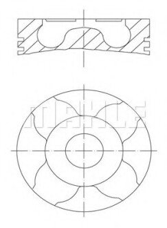 Поршень Berlingo/Partner 1.6HDI 75.0mm 64.8mm - Knecht / Mahle 040 06 30