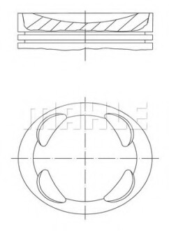 Поршень двигуна CITROEN /MINI (BMW) / PEUGEOT N12 B16 A / 5FK +0.50 - Knecht / Mahle 081 PI 00104 002