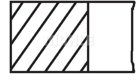 Кільця поршневі BMW 84,00 M52B28 (Nikasil) 1,5x1,5x2 (Mahle) - (11251738736, 11251739441, 11251727461) Knecht / Mahle 083 16 N0