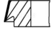 Комплект поршневых колец - ((MB31011SC0)) Knecht / Mahle 62739N0 (фото 2)