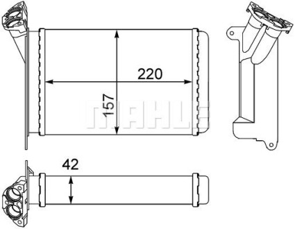 Радіатор пічки E30 1.6-2.7 82-94 - Knecht / Mahle AH 95 000S