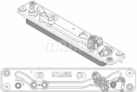 Радіатор масла АКПП E70/E71/E72 (Premium Line! OE) - (17217553389) Knecht / Mahle CLC 182 000P