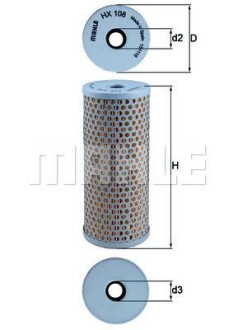 Гидрофильтр, рулевое управление - (0004662904, 0004604283, 1855687) Knecht / Mahle HX 108