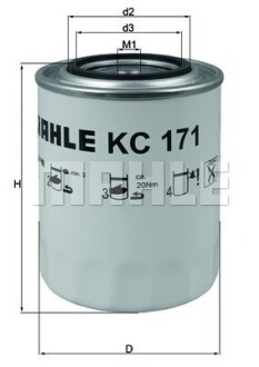 Топливный фильтр - (002994048, 02994048, 2994048) Knecht / Mahle KC171