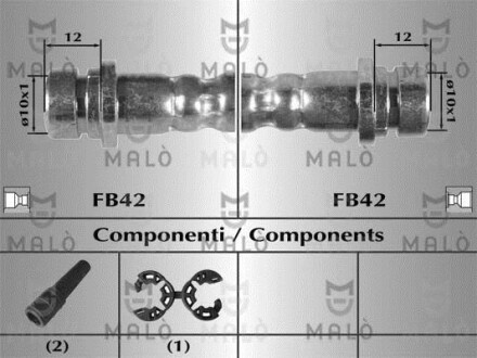 Тормозной шланг - MALO 8916