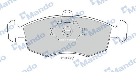 Гальмівні колодки до дисків - MANDO MBF015166