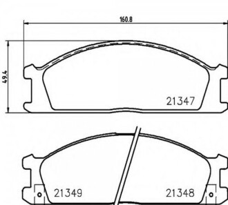 Гальмівні колодки - (d10602S700, 4106009G90, 4106008N92) MANDO MPN08