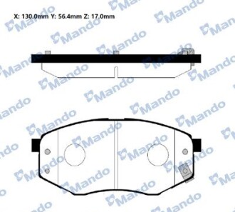 Колодки дискового тормоза - MANDO RMPH44