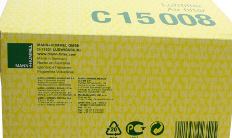 Фото 2 - Повітряний фільтр MANN C 15 008 (C15008)