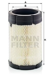 Фільтр повітряний 255x164x123 BOBCAT 630, 650 - MANN C16014