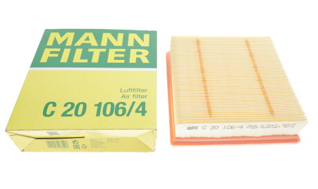 Фото 2 - Повітряний фільтр MANN C 20 106/4 (C201064)