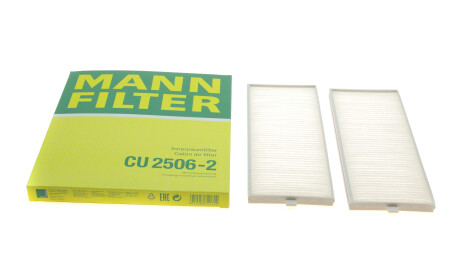 Фото 2 - Фільтр салону MANN CU 2506-2 (CU25062)