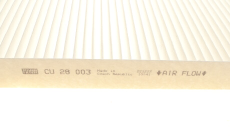 Фото 3 - Фільтр салону MANN CU 28 003 (CU28003)