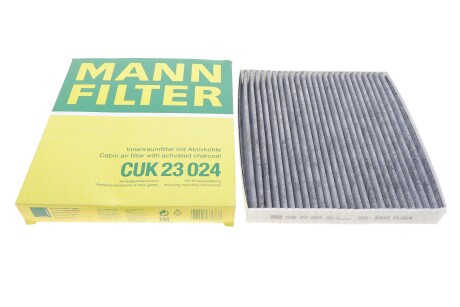 Фільтр салону Hyundai Santa Fe IV/Tucson III/Kia Sorento IV/V 18- (вугільний) -FILTER - (97133L1100, 97133L1000, 97133N9000) MANN CUK 23 024