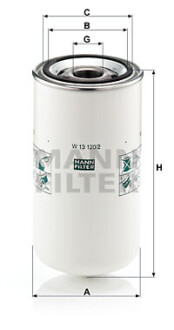 Фото 2 - Масляный фильтр MANN W 13 120/2 (W131202)
