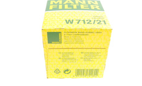 Фото 5 - Масляний фільтр MANN W 712/21 (W71221)
