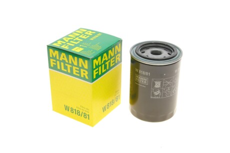 Фільтр масляний -FILTER - (0003082671, 1021840001, 1021840101) MANN W 818/81