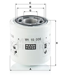 Фото 2 - Масляний фільтр MANN WH10006
