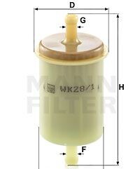 Паливний фільтр KIOTI CS 01.14- - MANN WK281