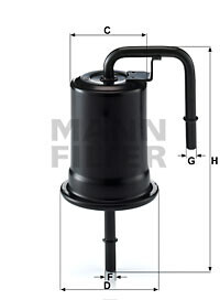 Фото 3 - Паливний фільтр MANN WK 614/45