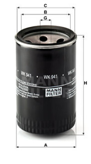 Фото 2 - Топливный фильтр MANN WK 941 (10)