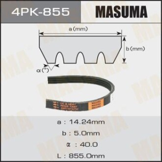 Ремень поликлиновой 4PK- 855 (4PK-855) - MASUMA 4PK855