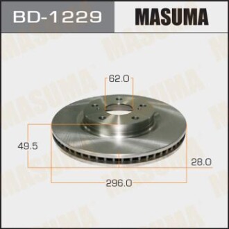 Диск тормозной передний (кратно 2) Toyota Auris (10-18), Camry (06-17) (BD-1229) - MASUMA BD1229