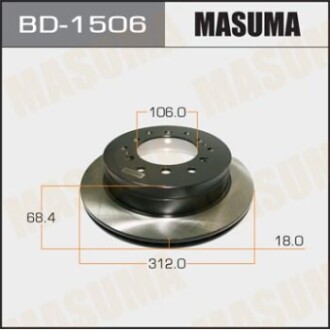 Диск тормозной задний (кратно 2) RAV4/ ASA33L (BD-1506) - MASUMA BD1506