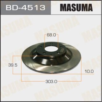 Диск тормозной задний (кратно 2) Mazda CX-30 4WD (19-), CX-5 (11-) (BD-4513) - MASUMA BD4513